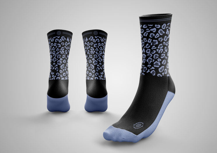Purple Leopard Cycling Socks